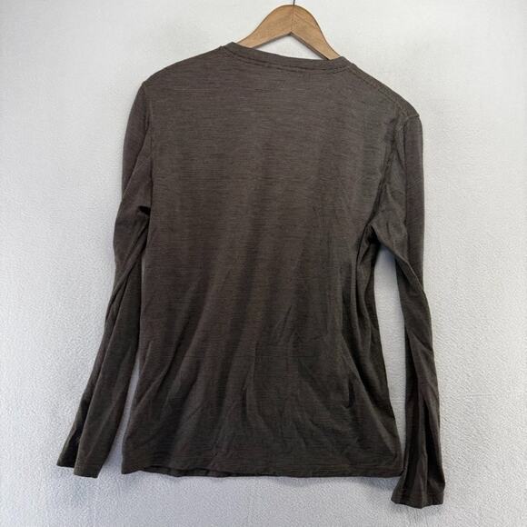 Smartwool Shirt Men's Medium Brown NTS 250 Merino Wool Base Layer Long Sleeve - Picture 9 of 12